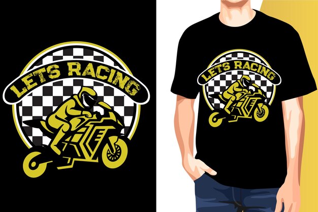 Vector motorbike lover print-ready t-shirt design templates