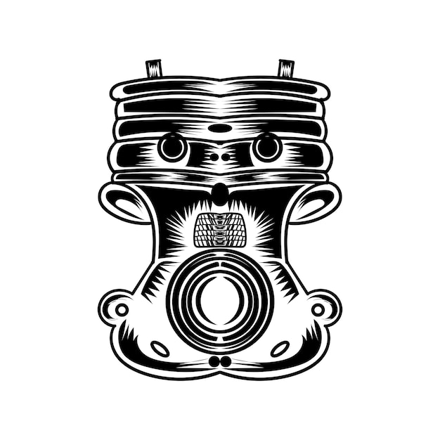 Vector motorbike piston vector design