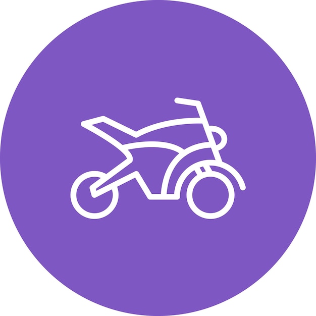 Vector motorbike vector icon illustration of transport iconset