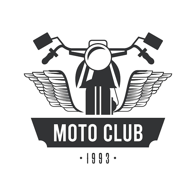 Motorbike with wings logo