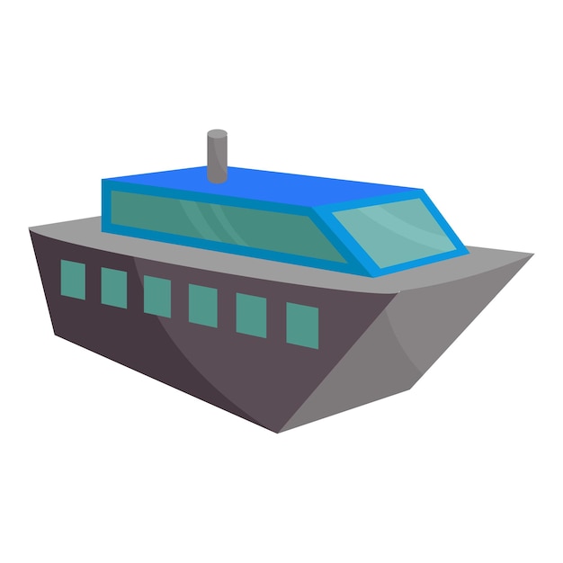 Motorbootpictogram Beeldverhaalillustratie van motorboot vectorpictogram voor Web