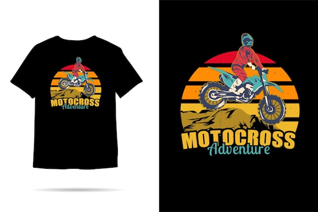 Motorcross avontuur silhouet tshirt ontwerp