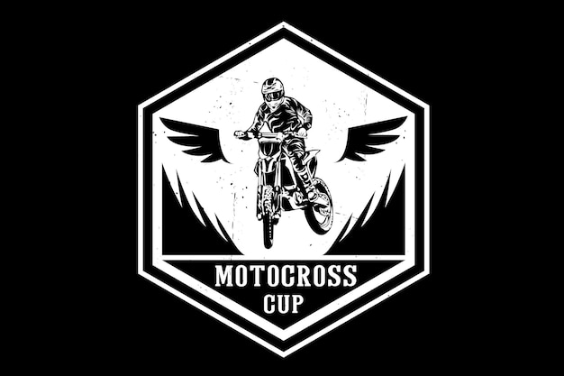 Motorcross cup silhouet ontwerp