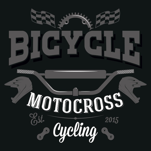 Motorcross Fietsen t-shirt ontwerp