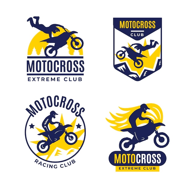 Motorcross logo collectie