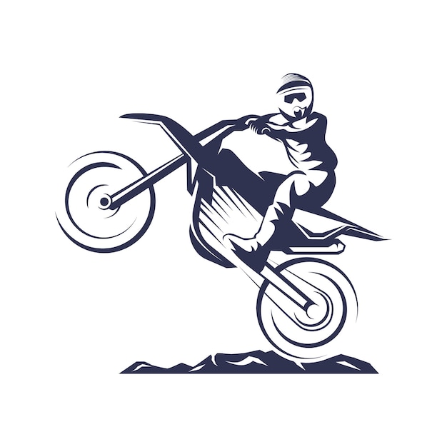 Logo della sagoma del motocross