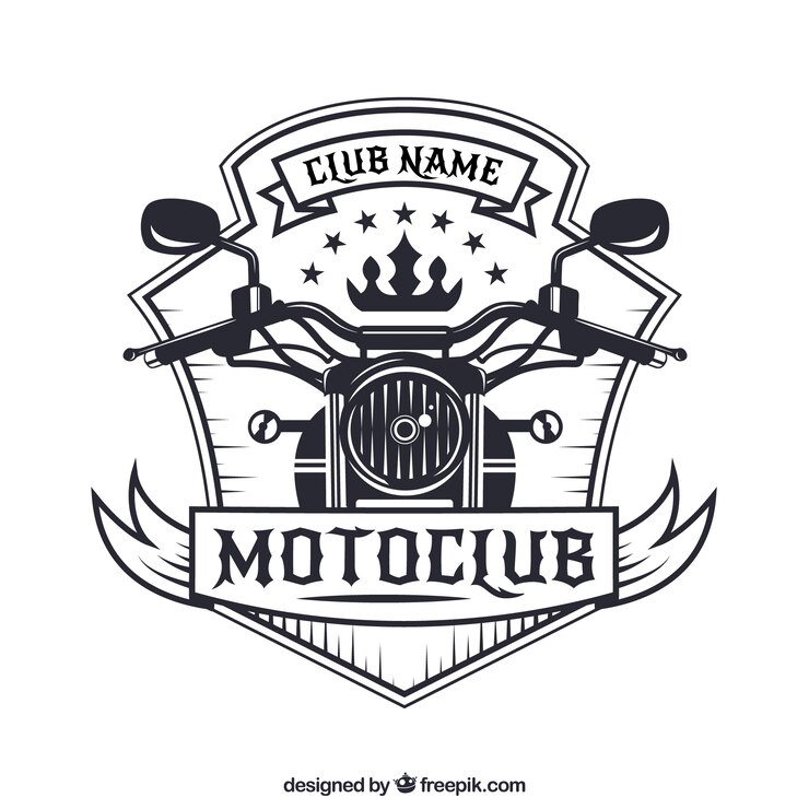 Vector motorcycle badge