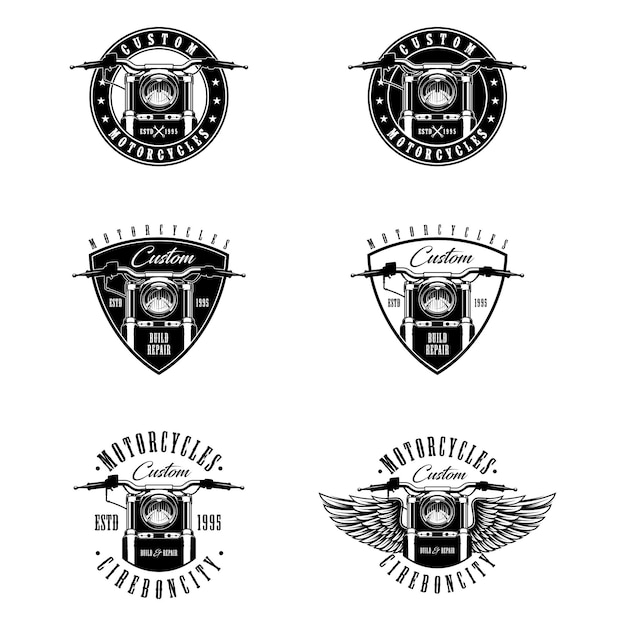 Vector motorcycle badges