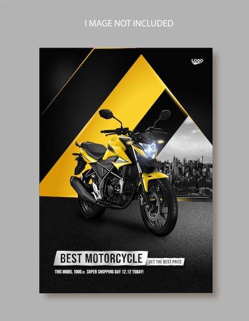 motorcycle or bike sale advertisement flyer