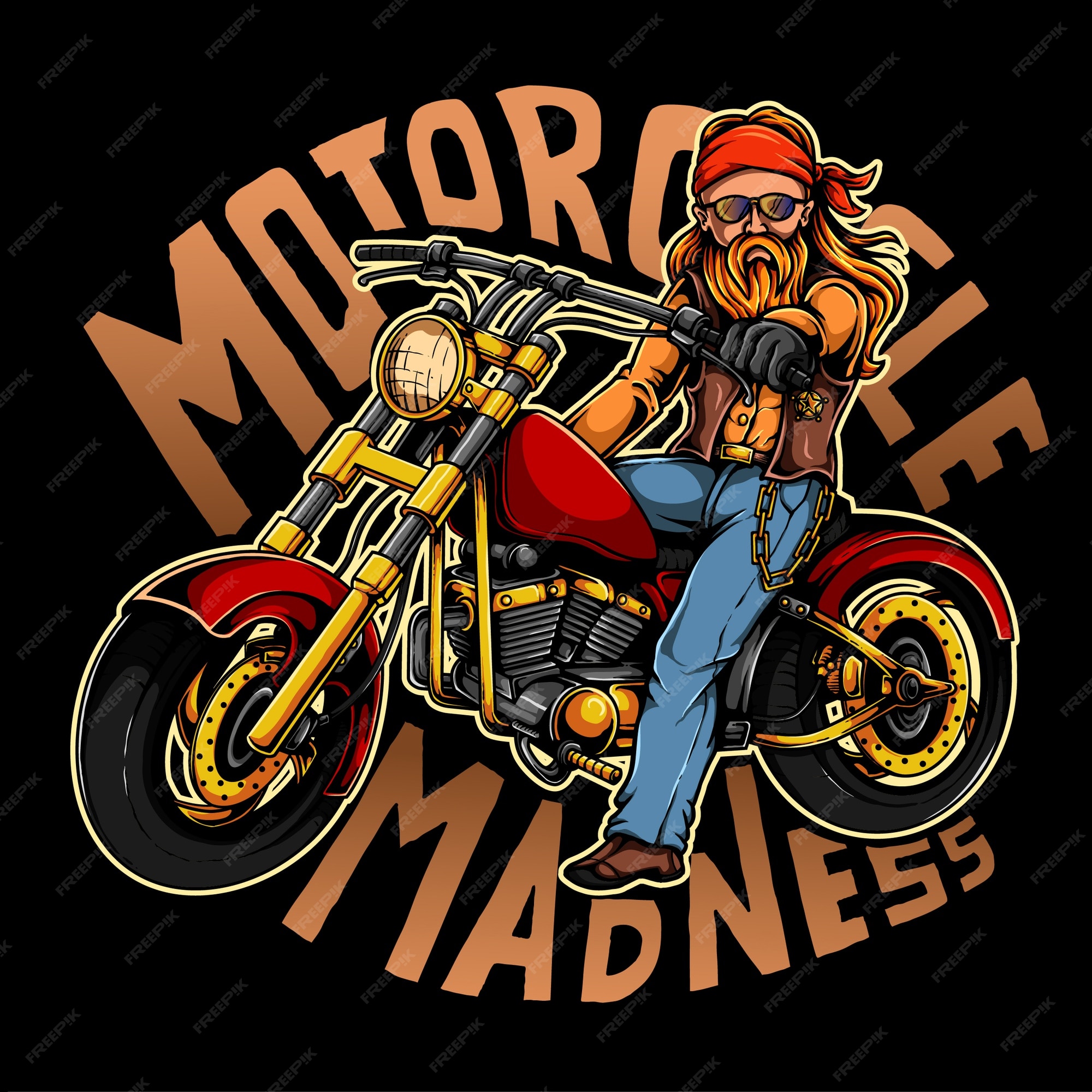 Premium Vector Motorcycle Biker Gang