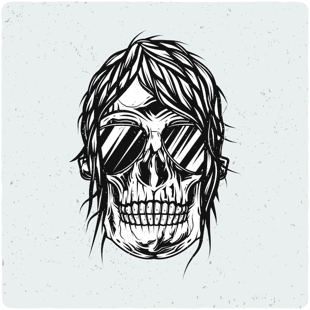 Motorcycle biker's skull