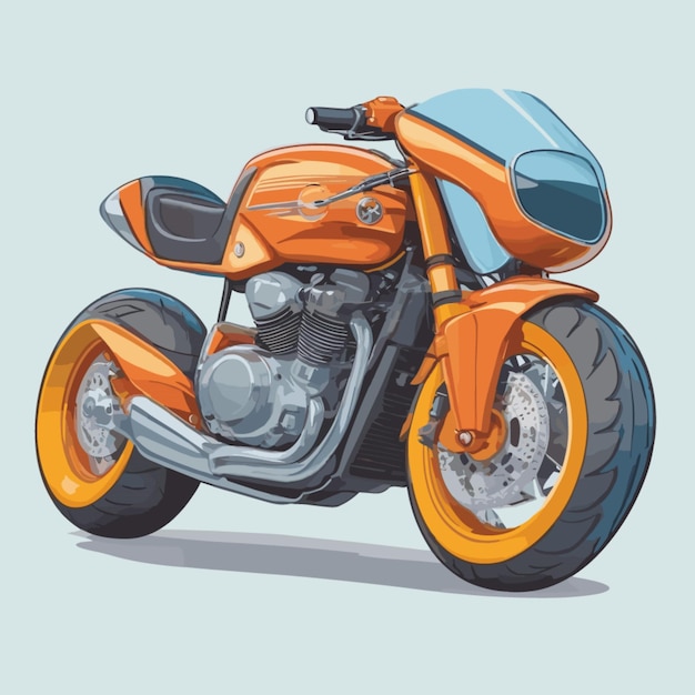 Motorcycle cartoon vector on a white background