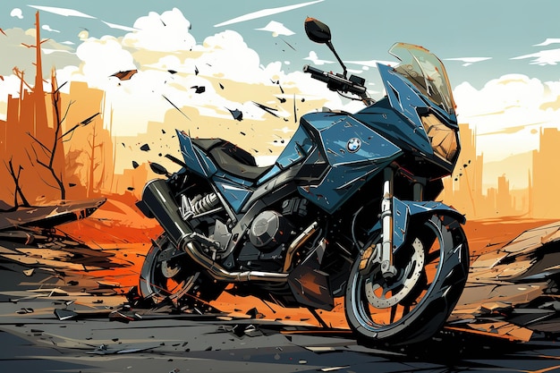 Motorcycle Chopper Bike Drive Hog aquarel abstracte achtergrond