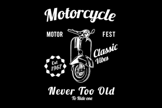 Motorcycle classic vibes silhouette design