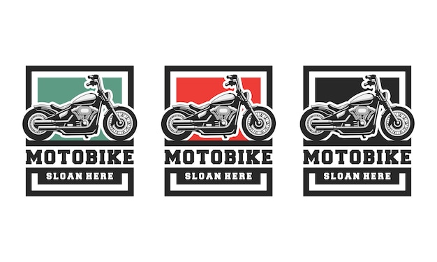 Motorcycle club logo design vector Motorcycle logo illustration isolated