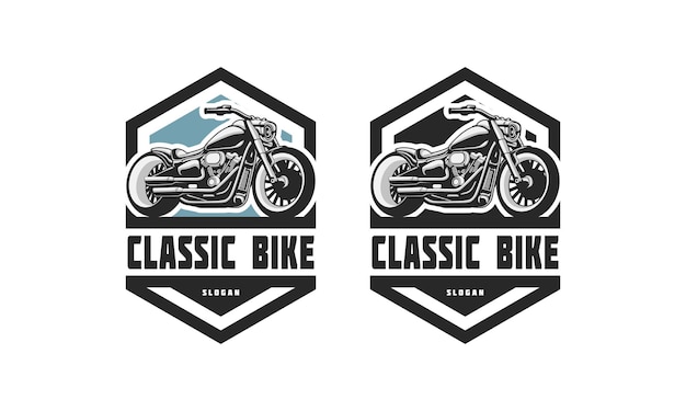 Motorcycle club logo design vector Motorcycle logo illustration isolated