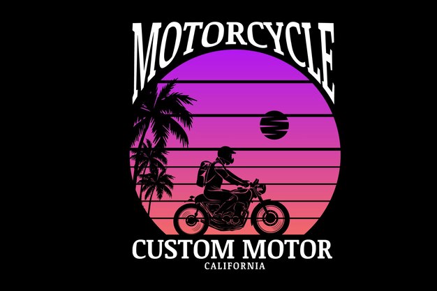 Motorcycle custom motor california kleur roze en paars