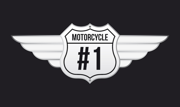 Vettore emblema del motociclo