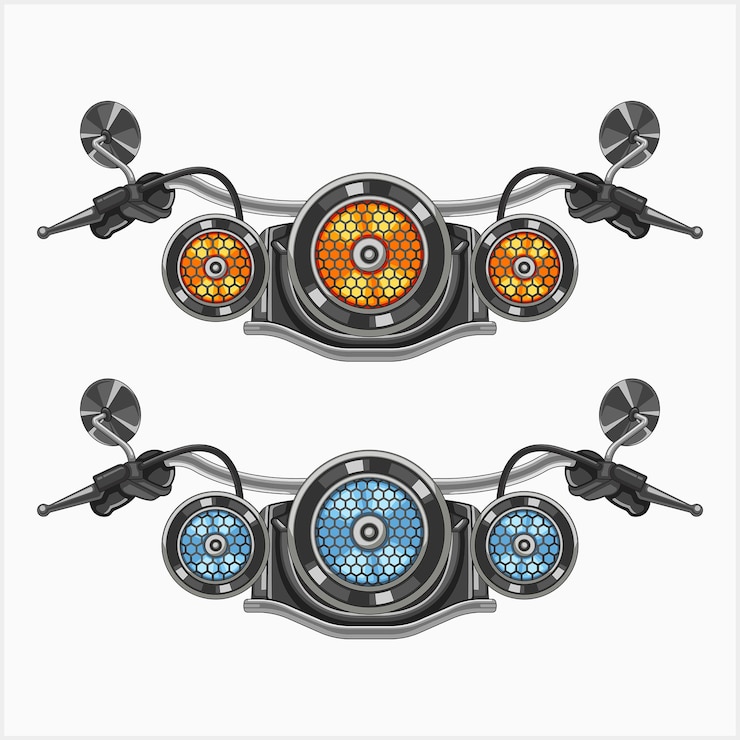वेक्टर motorcycle front view illustration