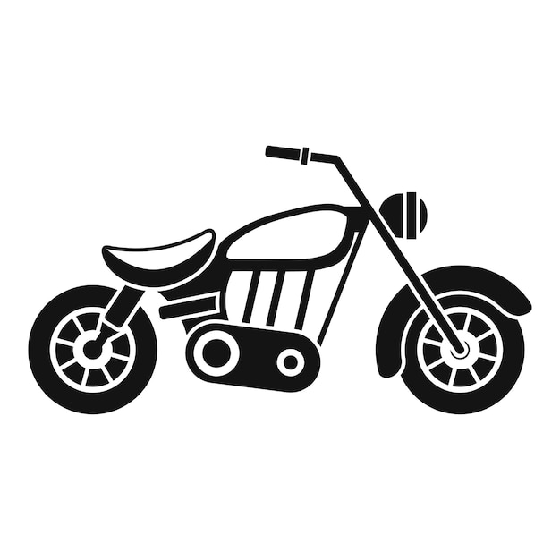 웹 디자인을 위한 오토바이 터 아이콘의 간단한 일러스트레이션