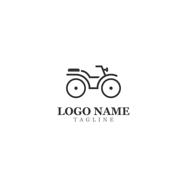 Motorcycle Icon Vector Design Template