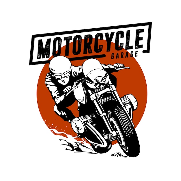 Motorcycle illustration garage