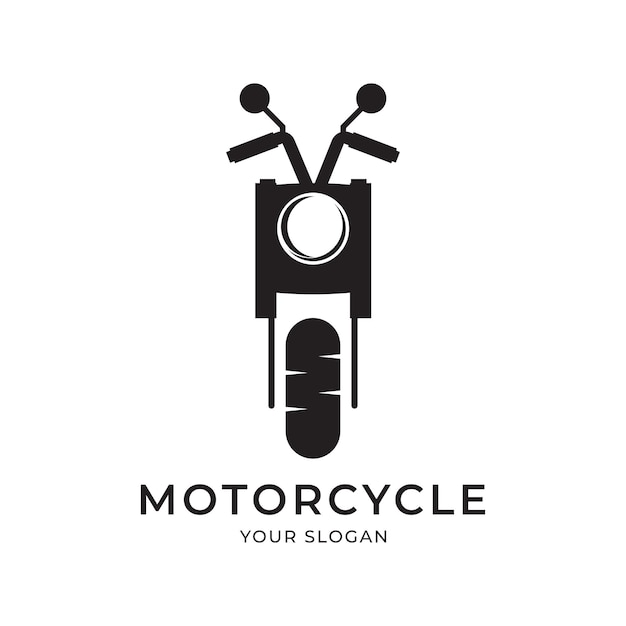 Illustrazione isolata del vettore del modello di progettazione del logo del motociclo