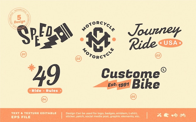 Motorcycle logo illustration