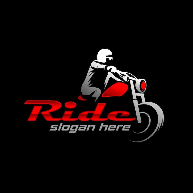 Мотоцикл логотип шаблон
