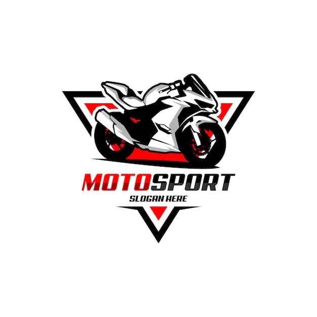 Motorcycle logo with the title moto sport