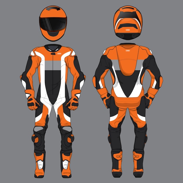 Vector motorcycle moto racing uniform design set mock up vector