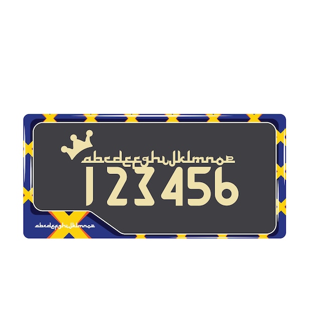 Motorcycle Part Plate Number