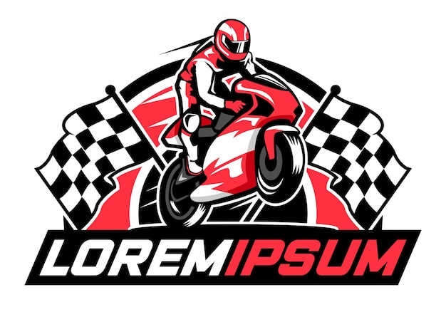 Motorcycle racer logo