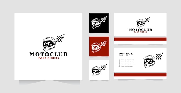 Motorcycle Racing logo design inspiration and business card