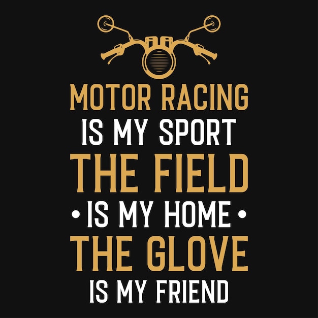 Motorcycle racing typography tshirt design