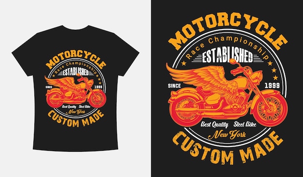 Motorcycle Rider Biker Graphics Typography Bulk Custom Tshirt Design Vector Template