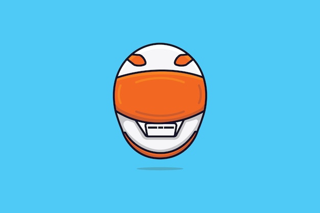 オートバイ ライダー ヘッド ヘルメット ベクトル イラスト。人々 の安全オブジェクト アイコン コンセプト。