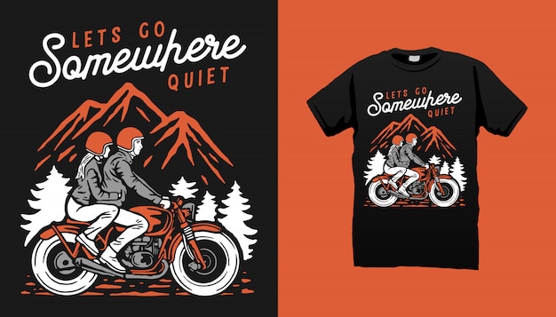 Motorcycle rider tshirt design