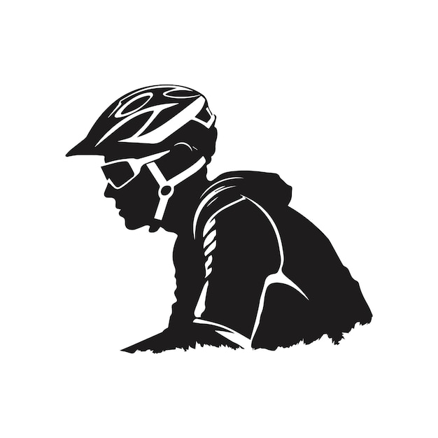 Vector motorcycle rider vector silhouette