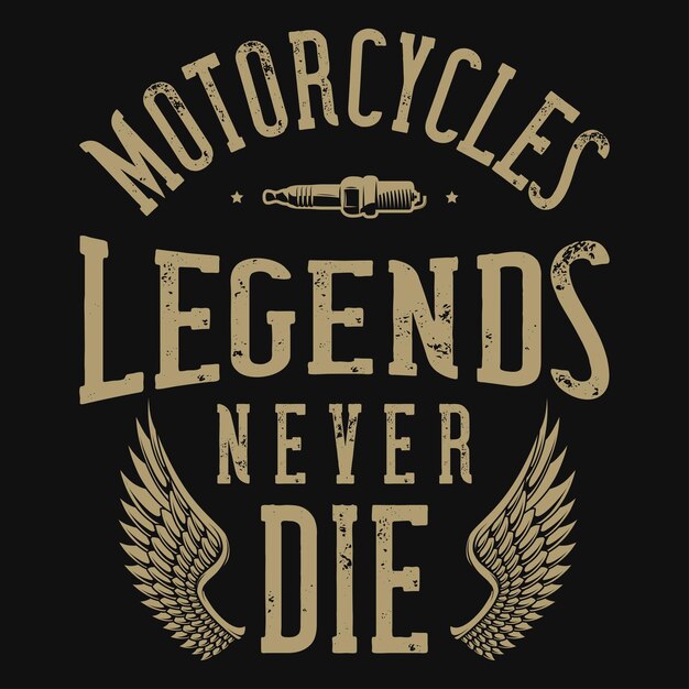 Vettore design di t-shirt tipografiche d'epoca in motocicletta