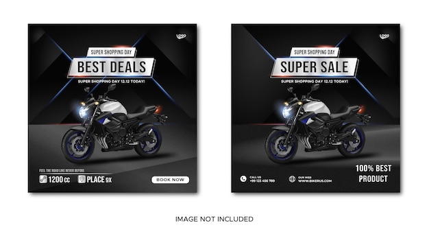 motorcycle sale promo instagram post