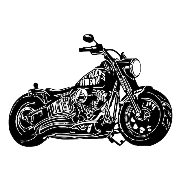 Мотоцикл силуэт VectorBlack Motorcycle Motorcycle Art Vectorizer