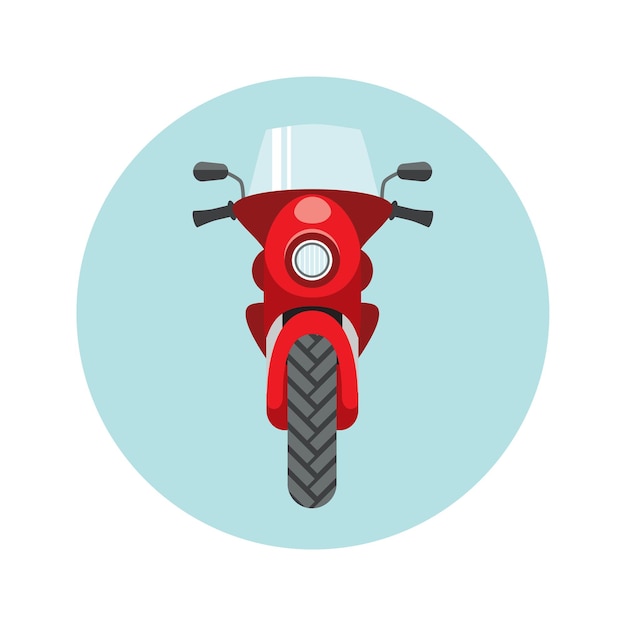 Вектор Простой плоский значок мотоцикла