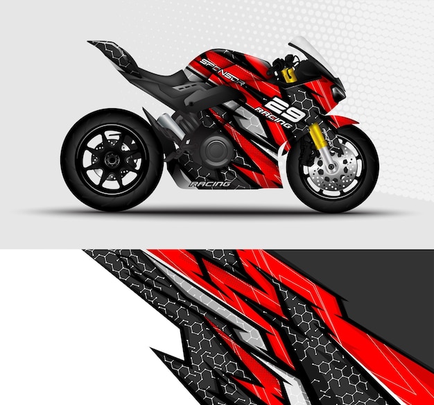 오토바이 Sportbikes 랩 데칼 및 비닐 스티커 디자인 추상적 인 배경