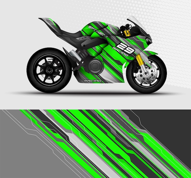 Vector motorcycle sportbikes wrap decal and vinyl sticker design