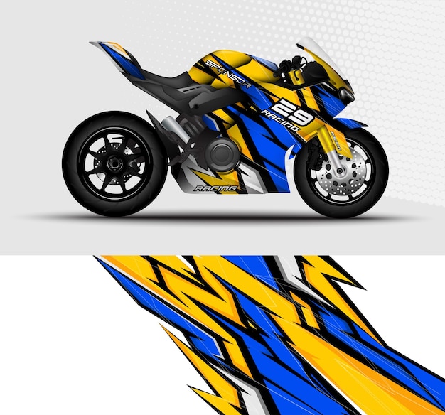 Motorcycle sportbikes wrap decal and vinyl sticker design