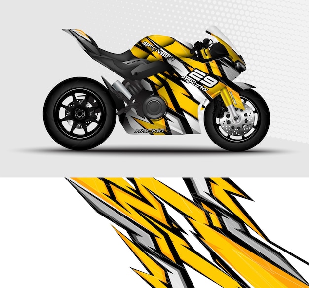 Vector motorcycle sportbikes wrap decal and vinyl sticker design