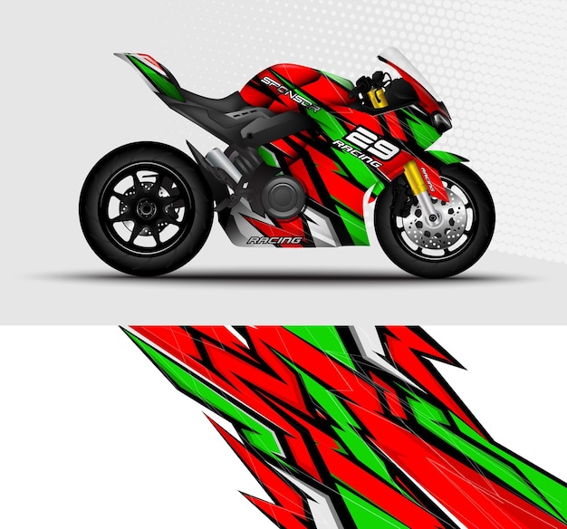 Vector motorcycle sportbikes wrap decal and vinyl sticker design