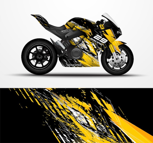 Motorcycle sportbikes wrap decal and vinyl sticker design.