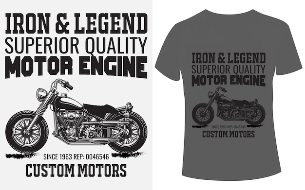 Vector motorcycle t-shirt design